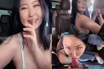 Cewek ngaceng main bareng orang asing di mobil bikin nagih